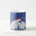 Polar Bears Winter Holiday Mugs<br><div class="desc">Graphic illustration of polar bears in the snow.</div>