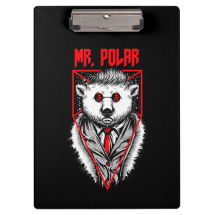 Polar Design A Funny Polar Bear Animal Lover Clipboard