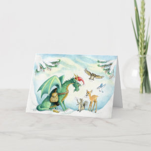 Polar Express Dragon - greeting card