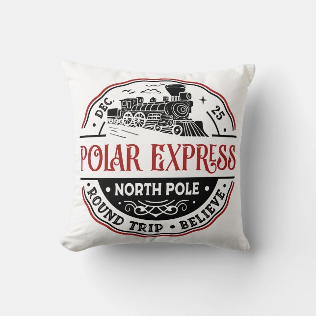 POLAR EXPRESS Round Trip Ornament Cushion (Front)