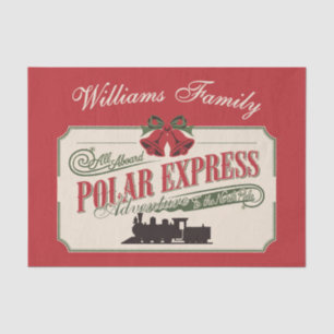 Polar Express Train Adventure Believe In Christmas Tissue Paper