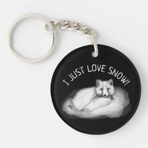 Polar fox key ring