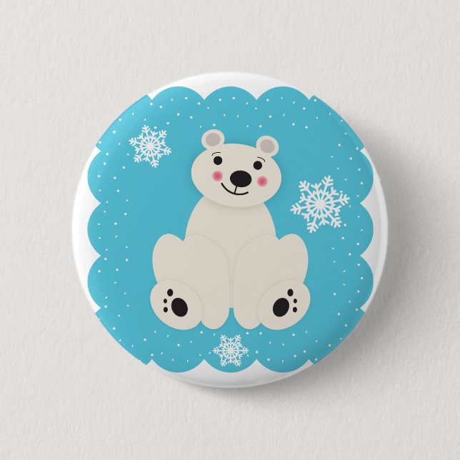 Polar Friend 6 Cm Round Badge (Front)
