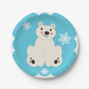 Polar Friend Paper Plate