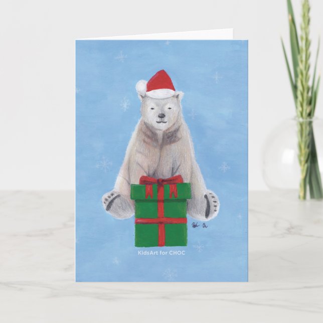 Polar Holiday - Kids Art for CHOC  Thank You Card (Front)