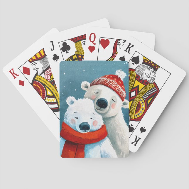 Polar Hugs Playing Cards (Back)