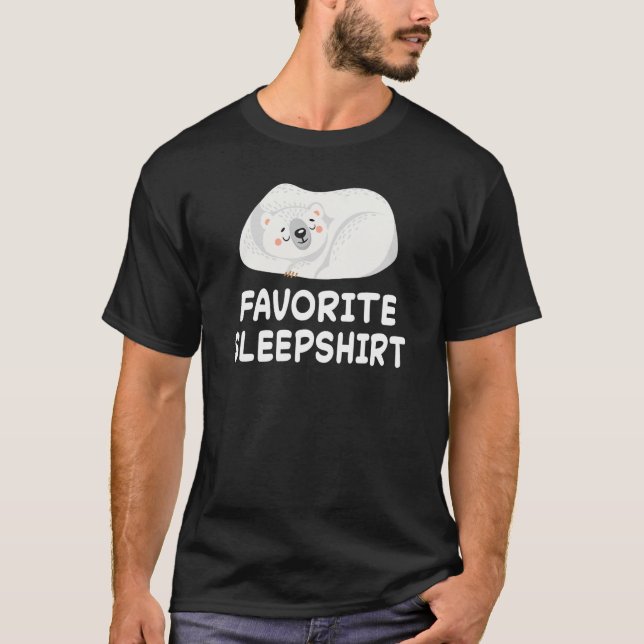 Polar Ice Bear Bears Nap Sleeping Sleep Pajama Nig T-Shirt (Front)