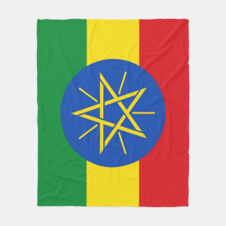 Polar ice Ethiopian flag Fleece Blanket