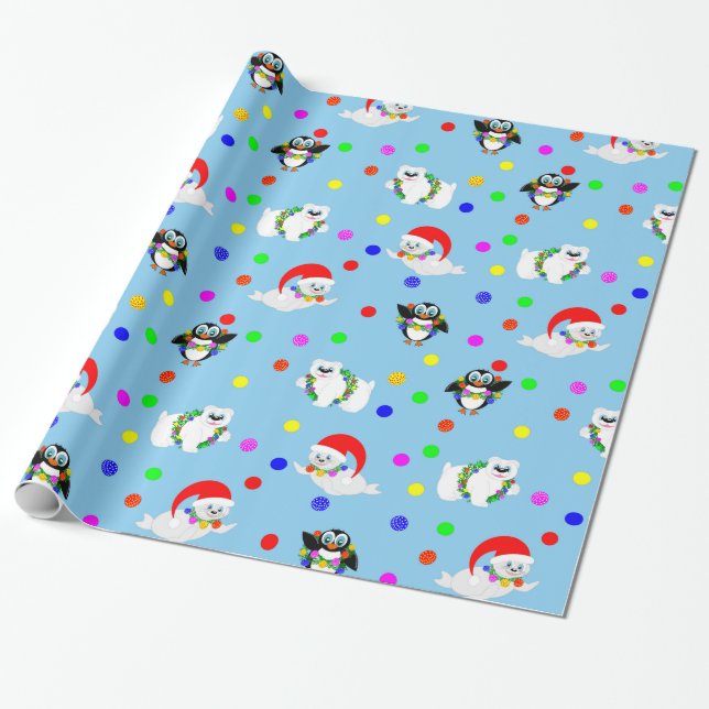 Polar Kids Wrapping Paper (Unrolled)