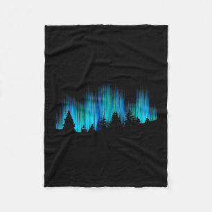 Polar Lights Aurora Borealis Iceland Vacation Fleece Blanket