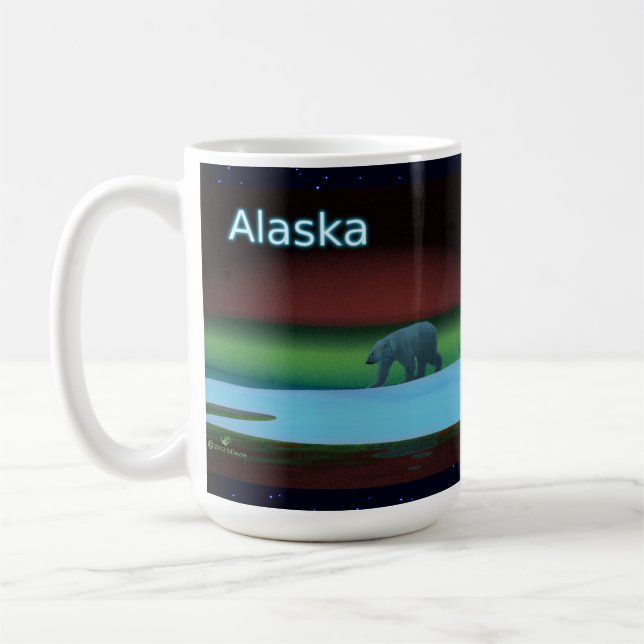 Polar Lights Polar Bear Coffee Mug (Left)