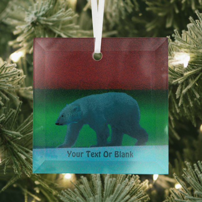 Polar Lights Polar Bear Glass Tree Decoration (Insitu)