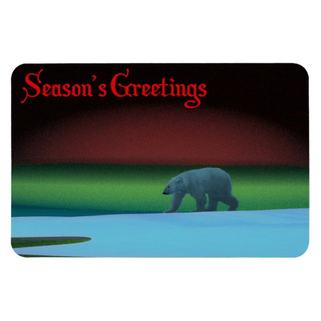 Polar Lights Polar Bear Magnet (Horizontal)