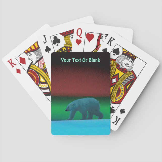 Polar Lights Polar Bear Playing Cards (Back)
