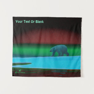 Polar Lights Polar Bear Tapestry