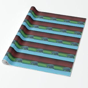 Polar Lights Polar Bear Wrapping Paper