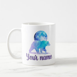 Polar moon bear.Personalized Your Name Coffee Mug