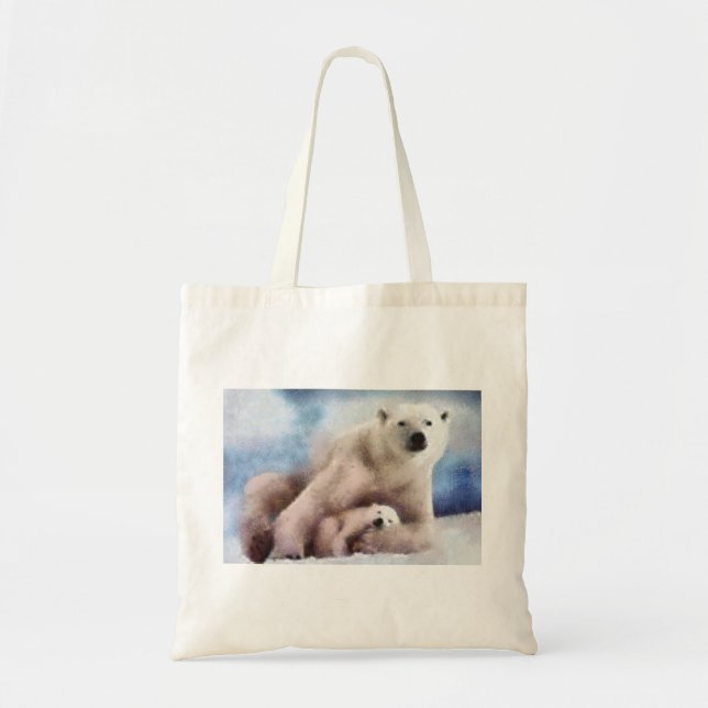 Polar Mum and Cub Tote Bag (Front)