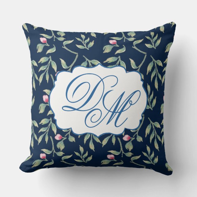 Polar Night Blue Wedding Keepsake Throw Pillow (Front)