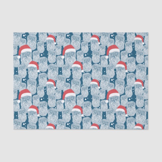 Polar Owls In Christmas Tissue Paper (Front)