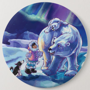 Polar Pals 6 Cm Round Badge