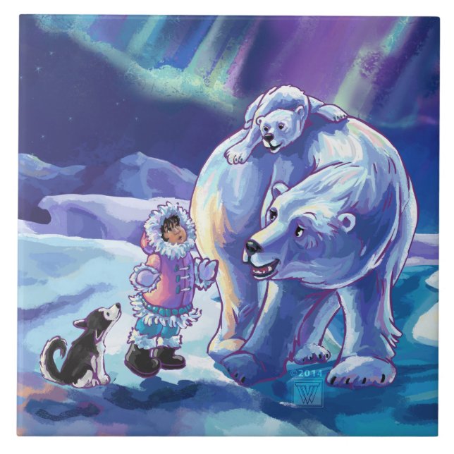 Polar Pals Ceramic Tile (Front)