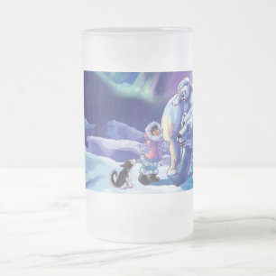 Polar Pals Frosted Glass Beer Mug