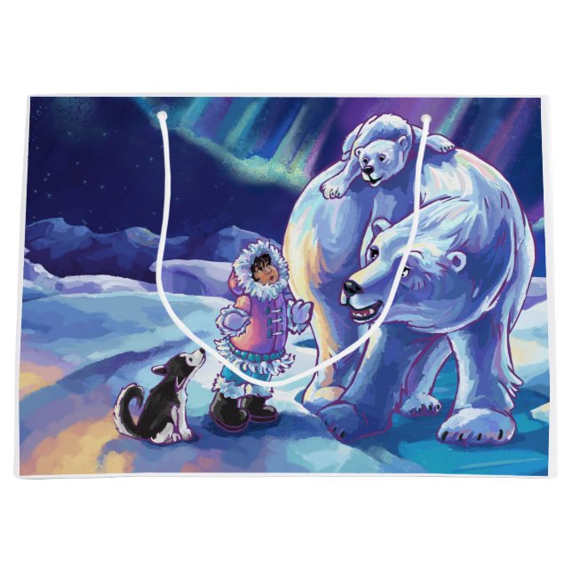 Polar Pals Painting Large Gift Bag (Front)
