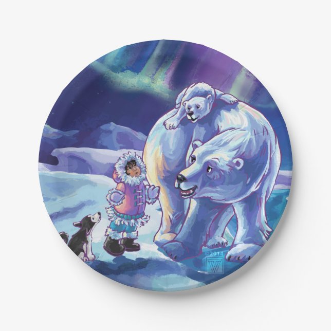 Polar Pals Painting Paper Plate (Front)