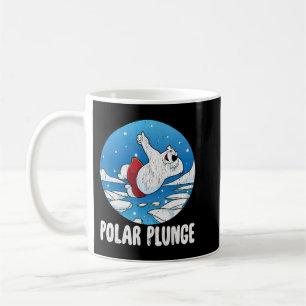Polar Plunge Ice Jump Funny Polar Bear Winter   Coffee Mug