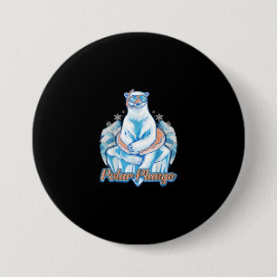 Polar Plunge Ice Jump Funny Polar Bear Winter Swim 7.5 Cm Round Badge