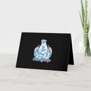 Polar Plunge Ice Jump Funny Polar Bear Winter Swim Card