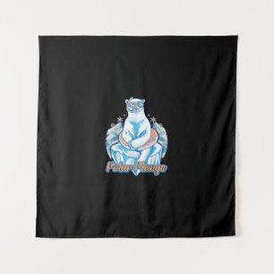 Polar Plunge Ice Jump Funny Polar Bear Winter Swim Tapestry