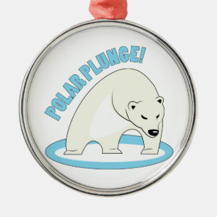 Polar Plunge! Metal Tree Decoration