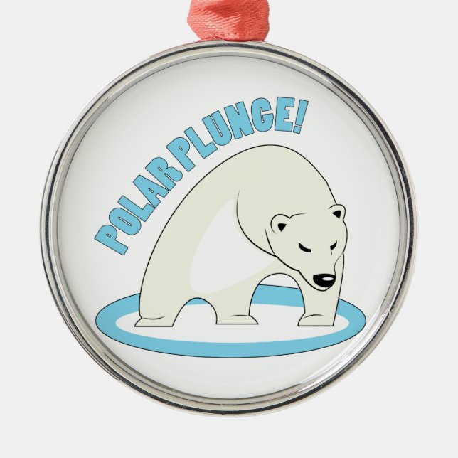 Polar Plunge! Metal Tree Decoration (Front)