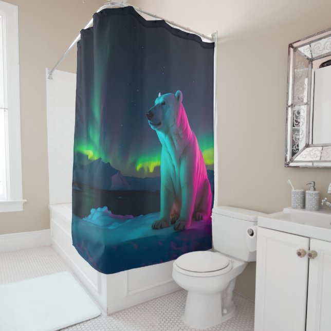 Polar Serenity in Pastels Shower Curtain (In Situ)