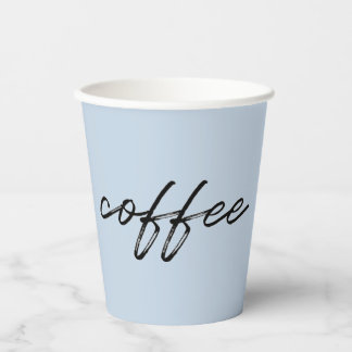 Polar Sky Blue Disposable Coffee Cups