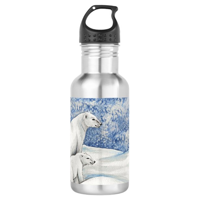 Polar Snow Bears 710 Ml Water Bottle (Front)