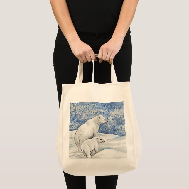 Polar Snow Bears Tote Bag (Front (Product))