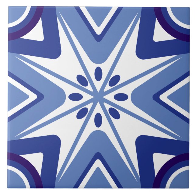 Polar Starburst Ceramic Tile (Front)