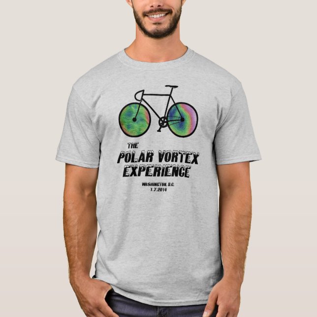 Polar Vortex Experience Bicycle Ride DC Tshirt III (Front)