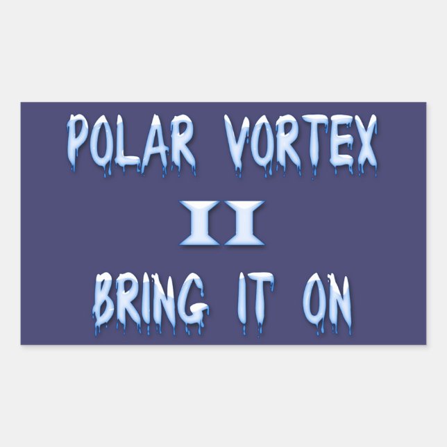 Polar Vortex II Bring it on Rectangular Sticker (Front)