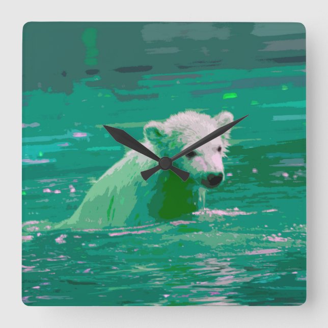 PolarBear 2014-0901 Square Wall Clock (Front)