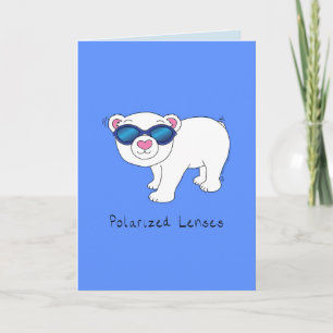 Polarised Glasses - Polar Bear Greeting Card