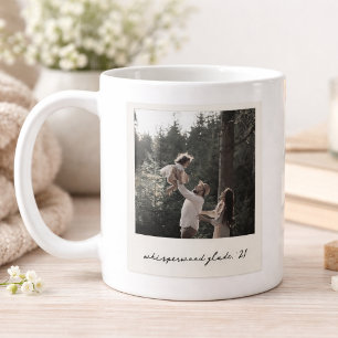 Polaroid Photo Coffee Mug   Custom Vintage Art