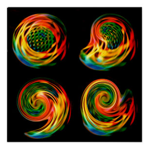 Polaroid SX-70 Photo Light Painting #1 Poster