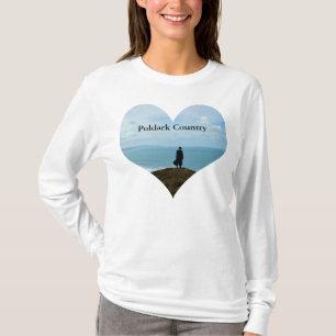 Poldark Country Photo Heart Cornwall England T-Shirt