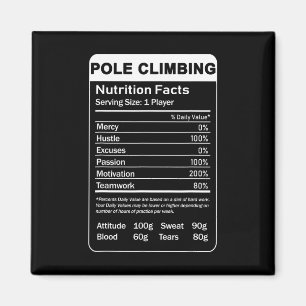 Pole Climbing Nutrition Facts Magnet