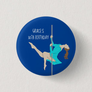 Pole Fitness 3 Cm Round Badge