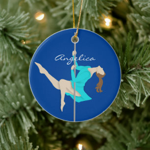 Pole Fitness Ceramic Ornament